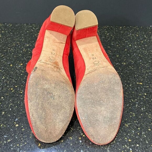 Loeffer Randall Greer Suede Ankle Boot | Rare Red - Picture 6 of 7